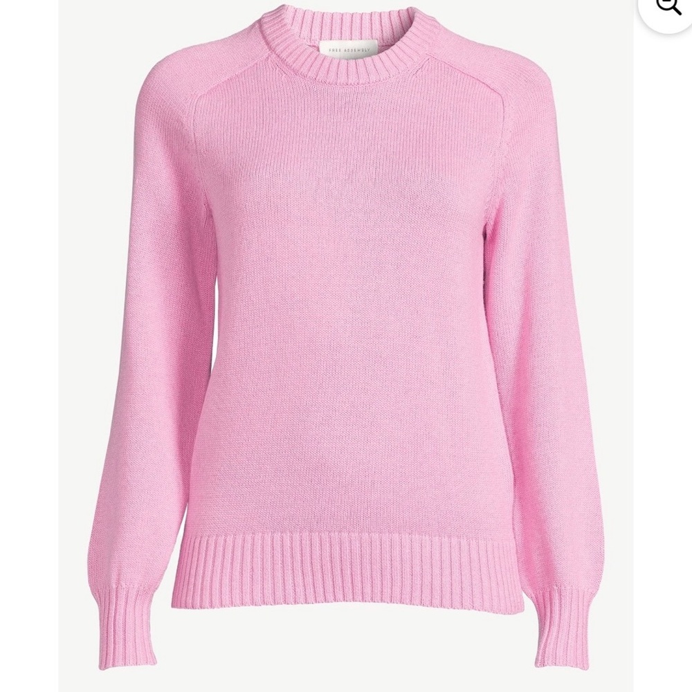 Free Assembly Crew Raglan Sweater Pink Size XS